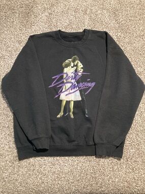 Vintage Black Graphic 'Dirty Dancing' Sweater with Purple Logo (Item No. A20)